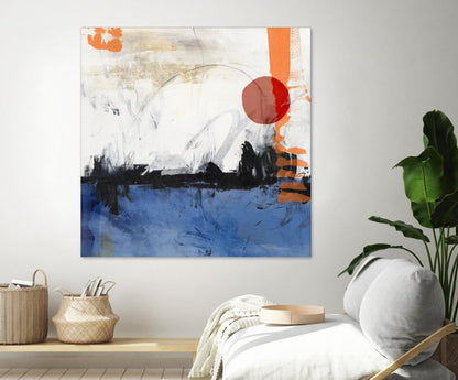 Œuvre d'art murale géante « Midnight Rise I » 72 x 72