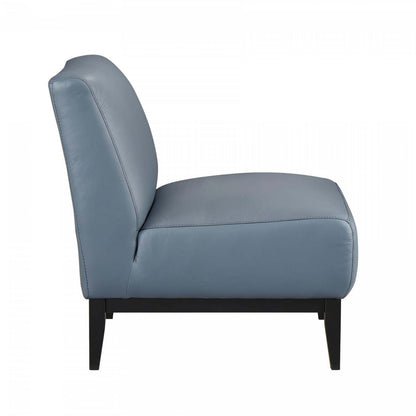 Fauteuil d'appoint Murdock en cuir bleu | Fauteuil D'appoint Murdock En Cuir Bleu