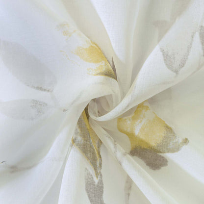 Habitat Symphony Yellow Sheer Grommet Curtain Panel - 52 x 95|Panneau de rideau transparent à œillets Symphonie jaune d'Habitat - 52 x 95