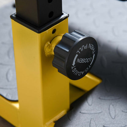 Soozier Machine à Squat réglable avec Barres de Pompes, Machine à Squat Sissy Multifonction Profonde pour Exercices de Jambes