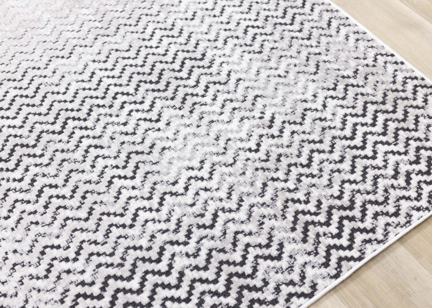 Carpette à motif de chevron lavable à la machine - 7 pi 10 po x 10 pi 6 po