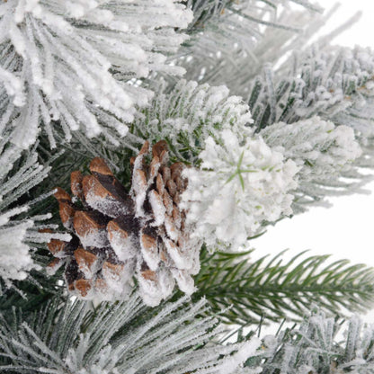 Homcom 2 Sapins De Noël De 2pi Artificiels Pré-éclairés, 60 Lumières Led