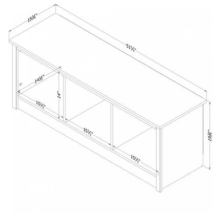 Toza Mudroom Storage Bench - Natural Walnut|Banc de rangement Toza pour vestibule - noyer naturel