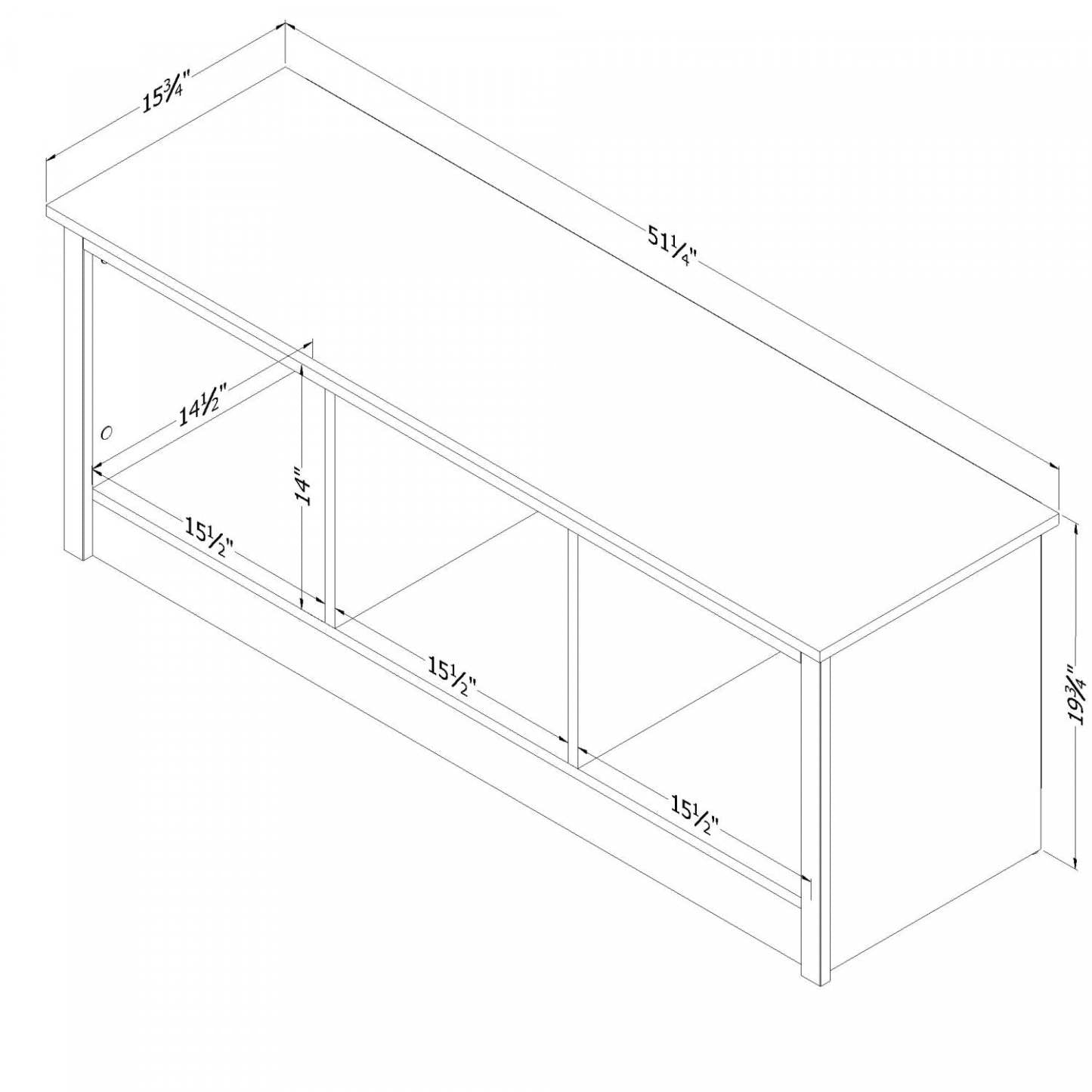 Toza Mudroom Storage Bench - White Pine|Banc de rangement Toza pour vestibule - pin blanc
