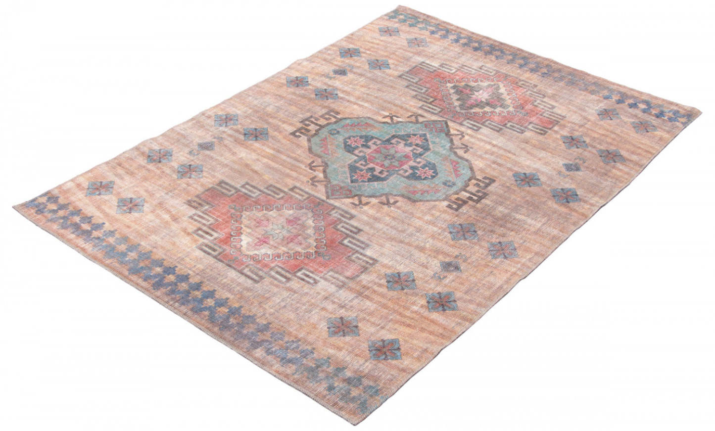 Carpette Kashkuli orange clair 7 pi 10 po x 10 pi 0 po