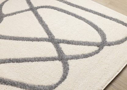 Tapis Sullivan Cream Grey Winding Path Area Rug - 7'10 x 10'6|Carpette Sullivan crème et grise à motif de chemin sinueux - 7 pi 10 po x 10 pi 6 po