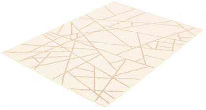 Sadie Abstract Champagne-Taupe Area Rug - 5'3 x 7'7|Carpette Sadie Abstract champagne taupe - 5 pi 3 po x 7 pi 7 po| D28MMRLH