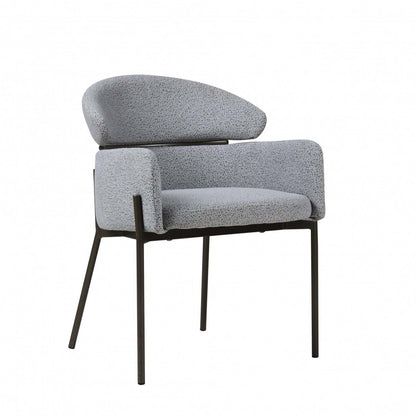 Fanny Chaises De Salle À Manger Modernes, Lot De 2, Assise Tapissée En Tissu Avec Structure Métallique, Gris