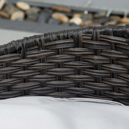 Pawhut Canapé en Rotin pour Animaux Intérieurs et Extérieurs, Lit surélevé en Osier pour Chien, Canapé pour Chien et Chat, Avec Coussin Doux Lavable