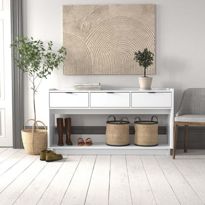 Prepac Simply Modern Buffet Console avec 3 tiroirs - Noir|Console Simply Modern de Prepac à 3 tiroirs - noire
