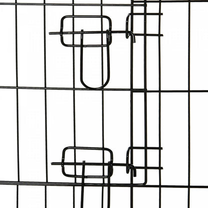 Pawhut 24 Pouces Pliable En Metal Parc D'exercice Pour Animaux De Compagnie Cour Chien Chiot Chenil Cage 8 Panneaux