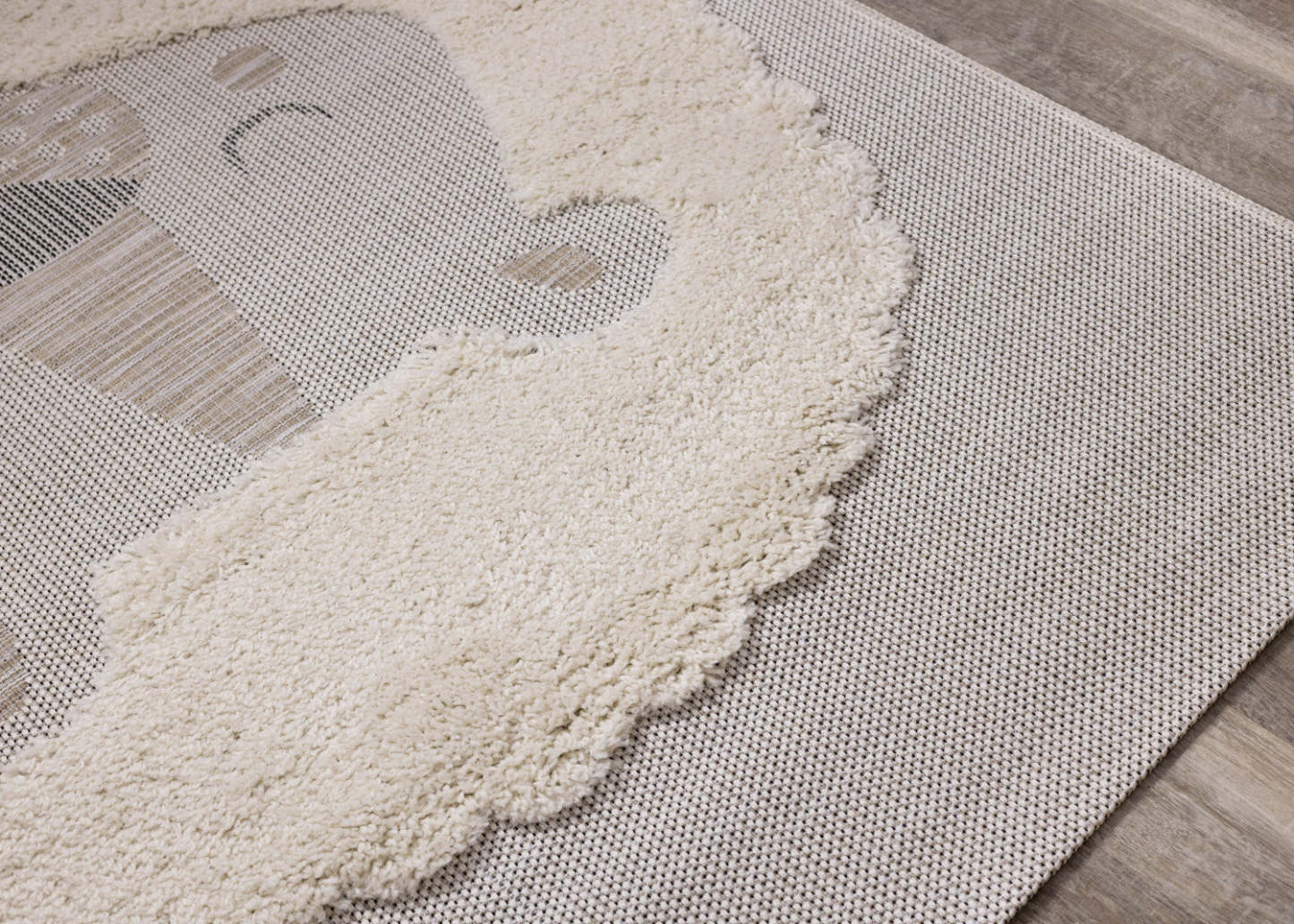 Kids Textured Lion Area Rug - 5'3 x 7'7|Carpette à motif lion texturé pour enfants - 5 pi 3 po x 7 pi 7 po