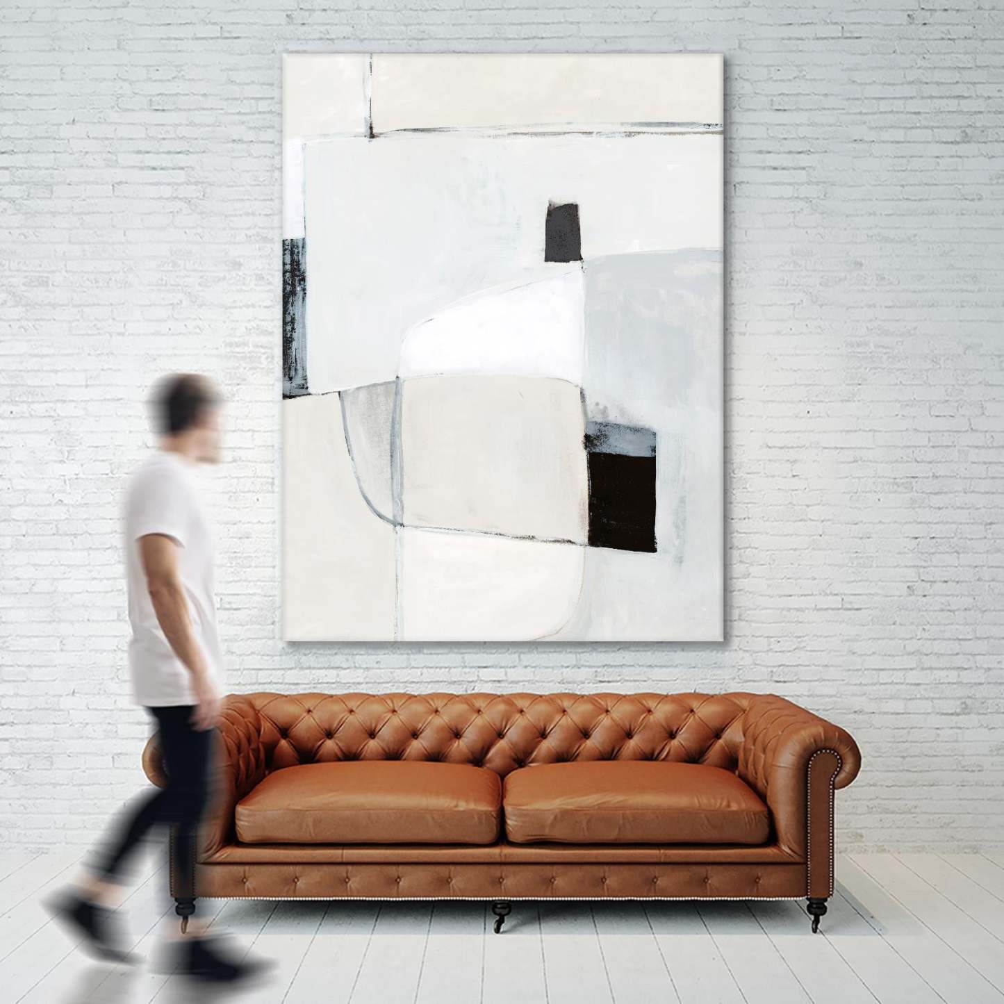 Œuvre d'art murale géante « Soft Spoken II » 72 x 54