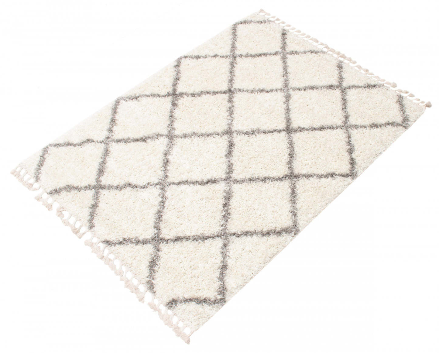Carpette à poil long Helma Diamond crème 3 pi 11 po x 5 pi 11 po|D86F75LO