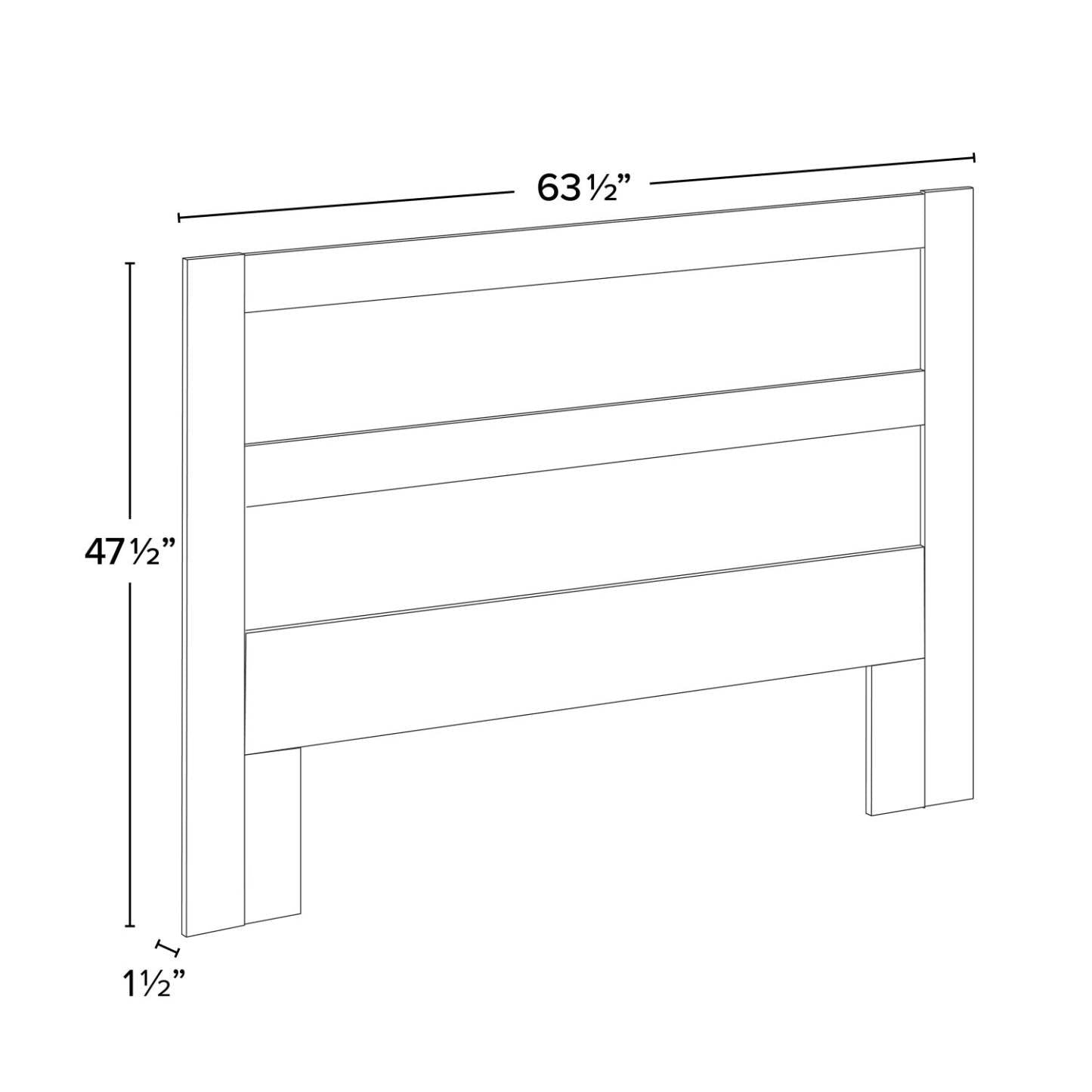 Prepac Rustic Ridge Farmhouse Queen Headboard - Washed White|Tête de lit pour grand lit champêtre Rustic Ridge de Prepac - blanc délavé
