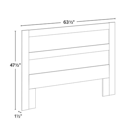 Prepac Rustic Ridge Farmhouse Queen Headboard - Washed White|Tête de lit pour grand lit champêtre Rustic Ridge de Prepac - blanc délavé