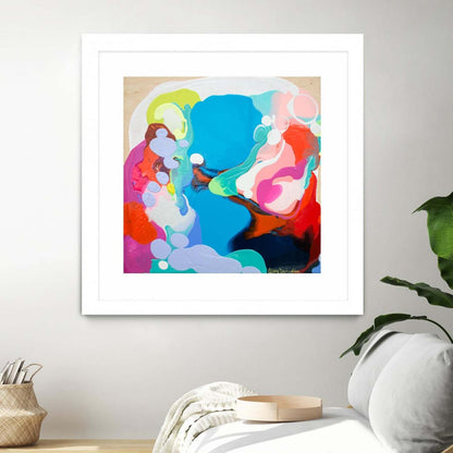 Traveling Back In Time Matted and Framed White 36x36 Wall Art|Œuvre d’art murale encadrée blanche et mate « Traveling Back In Time » 36 x 36