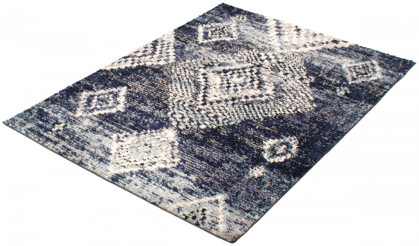 Tapis Makondo Mosaique Bleu - 8'0 x 10'0|Carpette Makondo Mosaique bleu - 8 pi 0 pox 10 pi 0 po| D2AN3AQ0