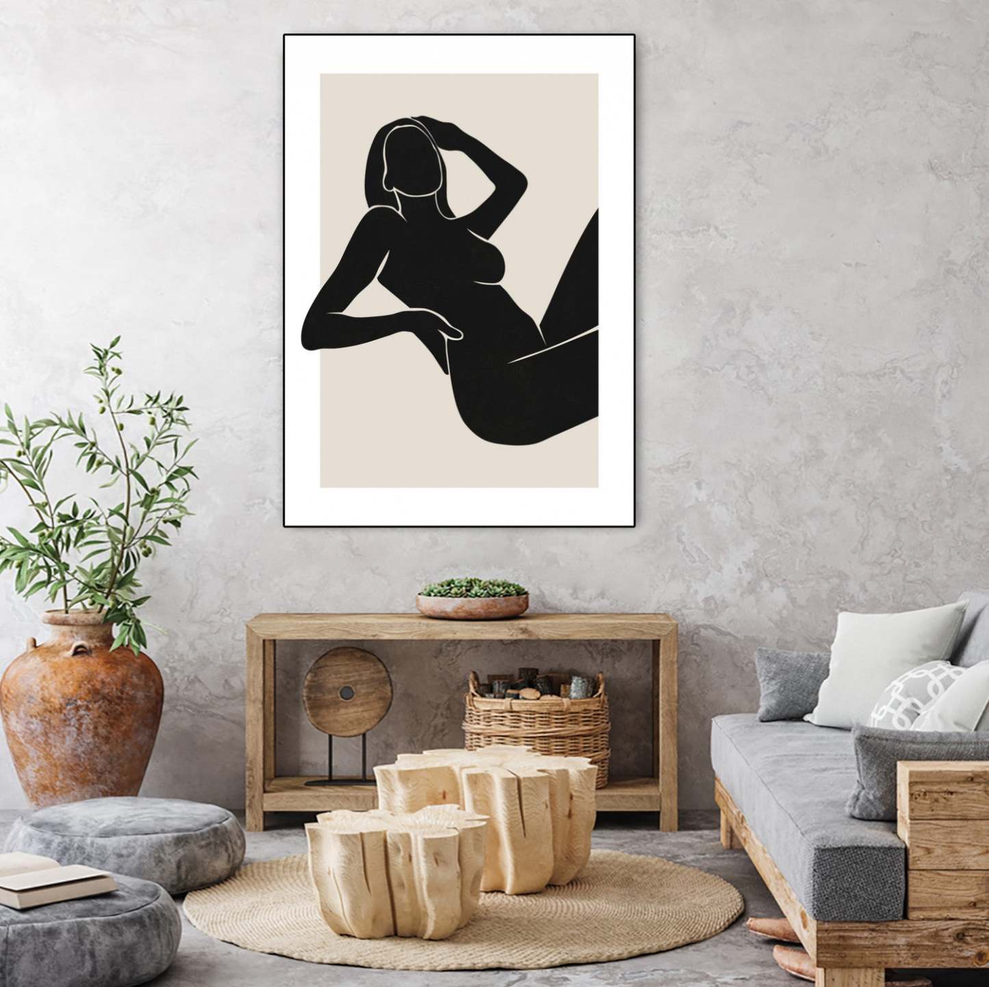 Untitled Canvas Framed Black 30x40 Wall Art|Œuvre d'art murale sur toile encadrée noire « Untitled » 30 x 40