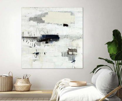 Œuvre d'art murale géante « Parting With Reality » 54 x 54