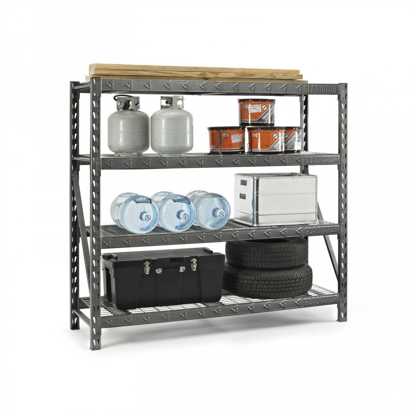 Gladiator 77 Rack Shelf - Hammered Granite|Tablette de 77 po en grillage de Gladiator - granite martelé