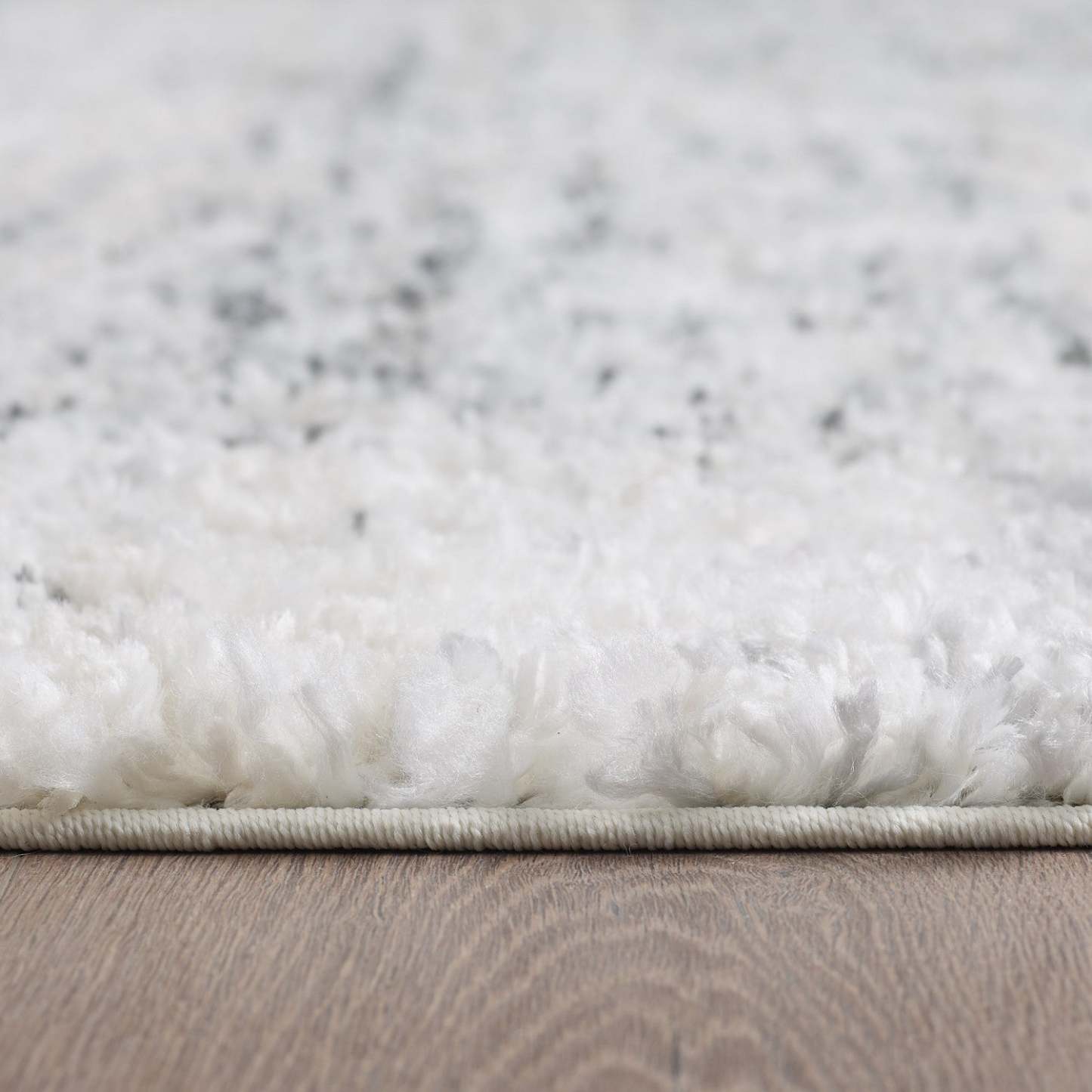 Tapis à poils long Paris crème à motif de vagues - 6 pi 7 po x 9 pi 6 po