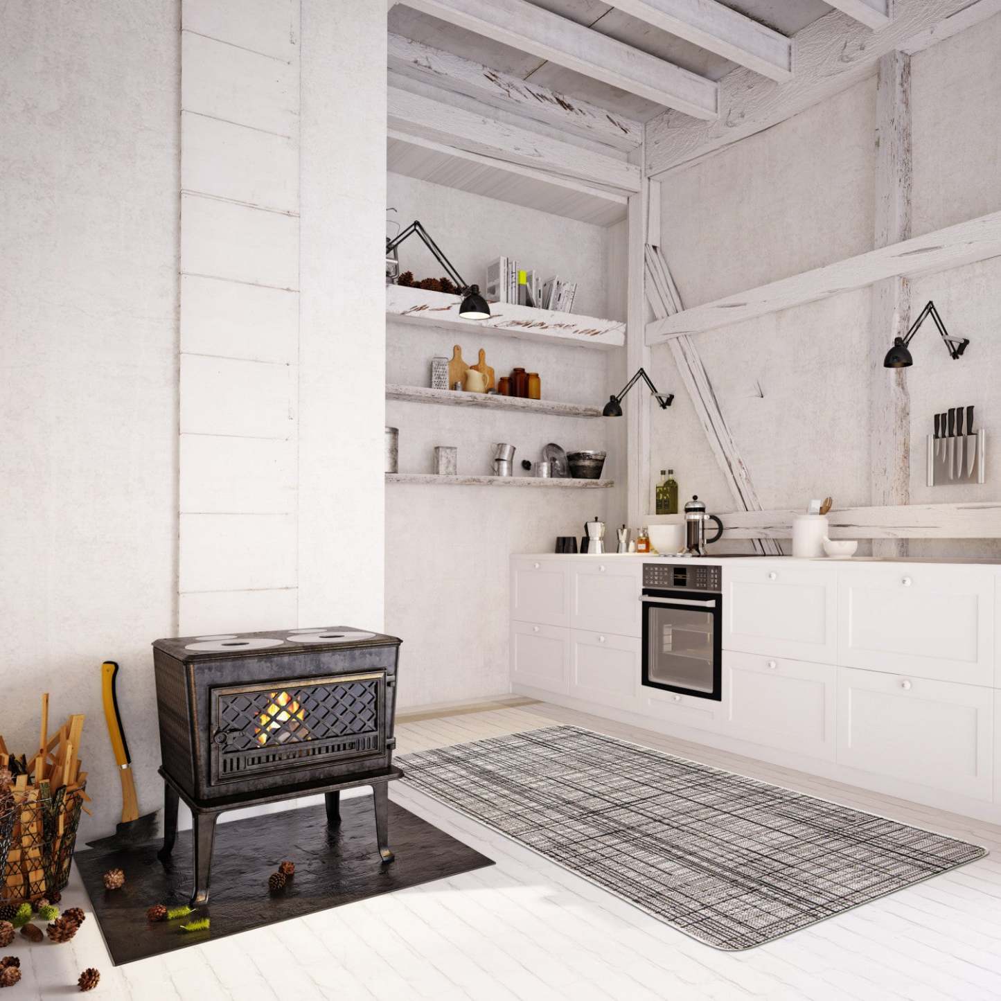 Tapis Panthea Gris - 2'2 X 6'7 |Tapis Panthea gris - 2 pi 2 po x 6 pi 7 po