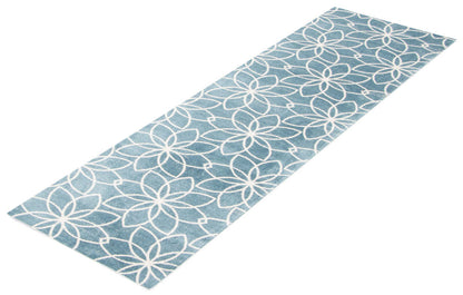 Tapis Terali turquoise lavable en machine - 2'6 x 8'0|Carpette Terali turquoise lavable à la machine - 2 pi 6 po x 8 pi 0 po|D86FGYC0
