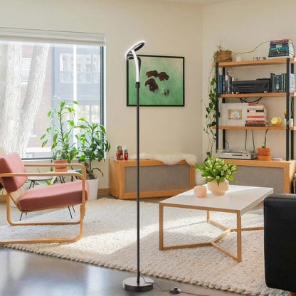 59 Black Loop Design LED Lampadaire |Lampe à pied à conception de boucle à DEL de 59 po noire