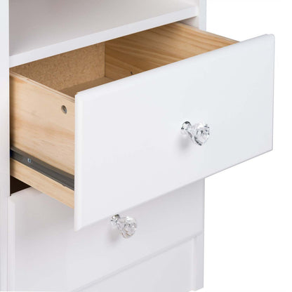 Astrid Kids 2-Drawer Nightstand - Blanc|Table de nuit Astrid à 2 tiroirs pour enfants - blanche