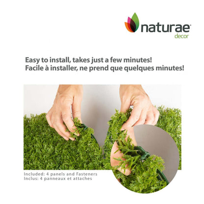 Cèdre artificiel 20x 20 panneau de feuillage 4 pièces | Panneau de feuillage 20 po x 20 po cèdre artificiel 4 pièces | D10H8T6K