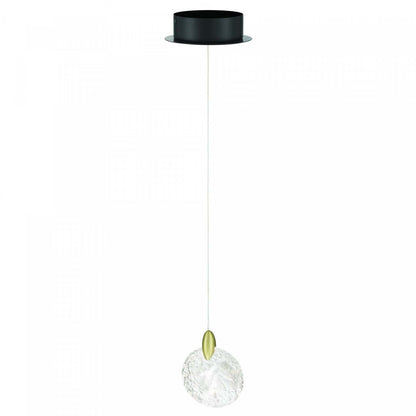 Snowflake 1 Light Integrated Led Pendant, Satin Brass Lamp | Suspension A 1 lampe A Del Integrees Snowflake, Laiton Satine