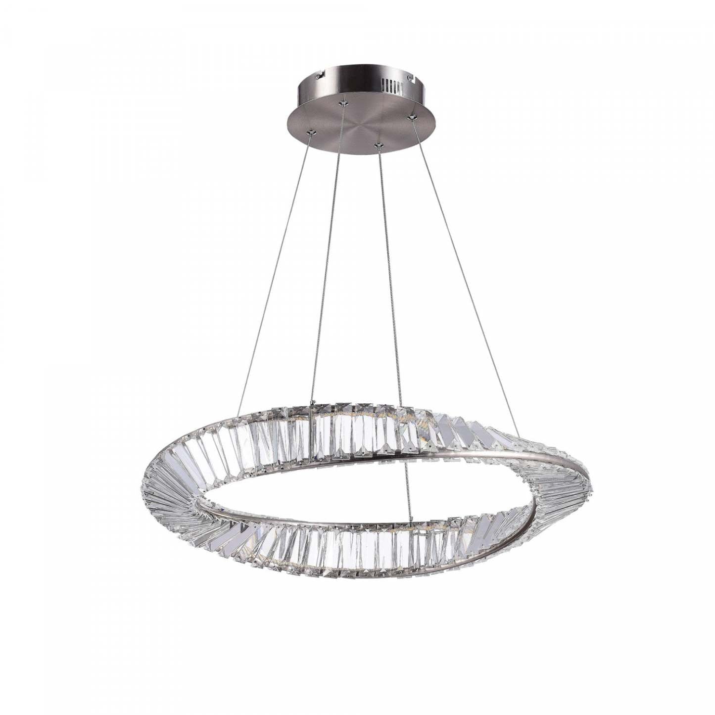 Stella 25 W LED Nickel Satiné Suspension|Luminaire suspendu Stella nickel satiné à DEL de 25 W|D06HNRZV