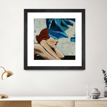 Œuvre murale encadrée noire et mate « On The Rocks » 36 x 36