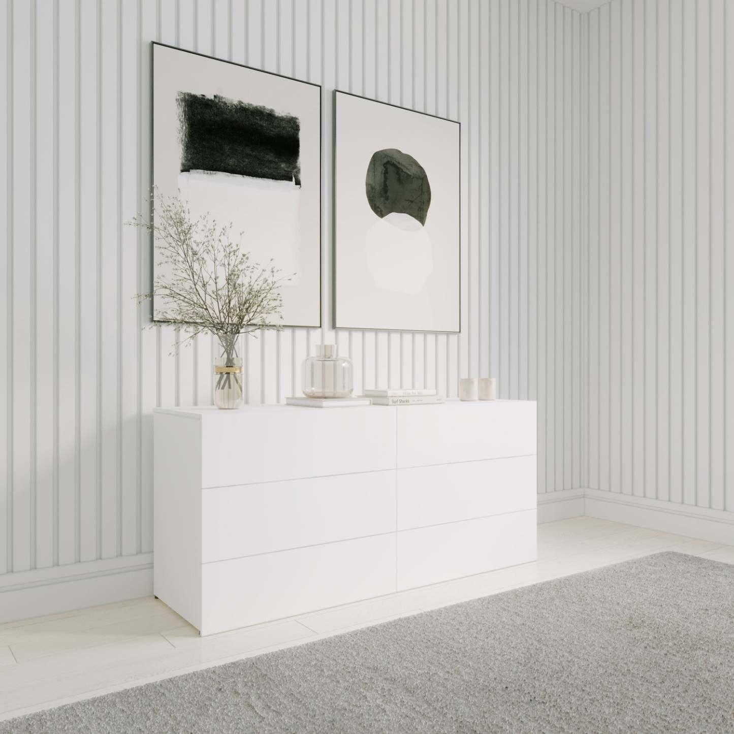 Nordika James 6-Drawer Dresser - Blanc|Commode James Nordika à 6 tiroirs - blanche