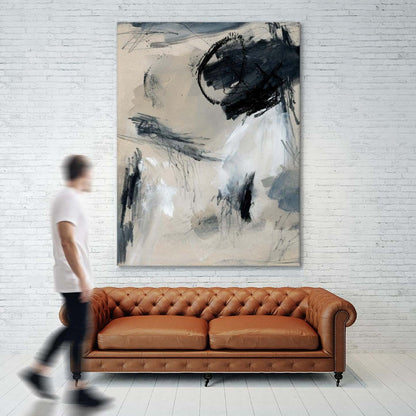 Œuvre d'art murale géante « Scribble Abstract I » 72 x 54