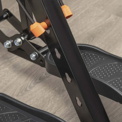 Soozier Gazelle Glider Air Walker Exercise Machine Elliptical Trainer Avec Quatre Niveaux De Résistance, L|Soozier Machine de Fitness Elliptique Avec Quatre Niveaux De Résistance, Écran LCD, Capteur De Fréquence