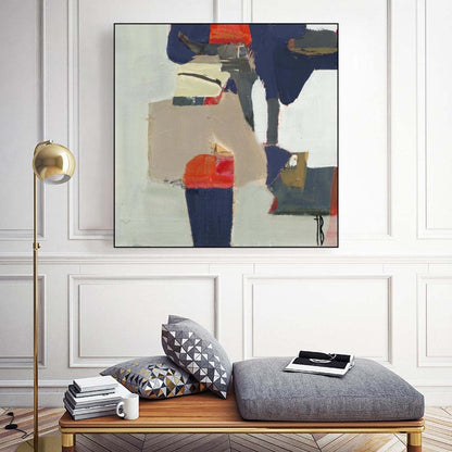 Orange Crush V9 Canvas Framed Black 20x20 Wall Art|Œuvre d'art murale sur toile encadrée noire « Orange Crush V9 » 20 x 20