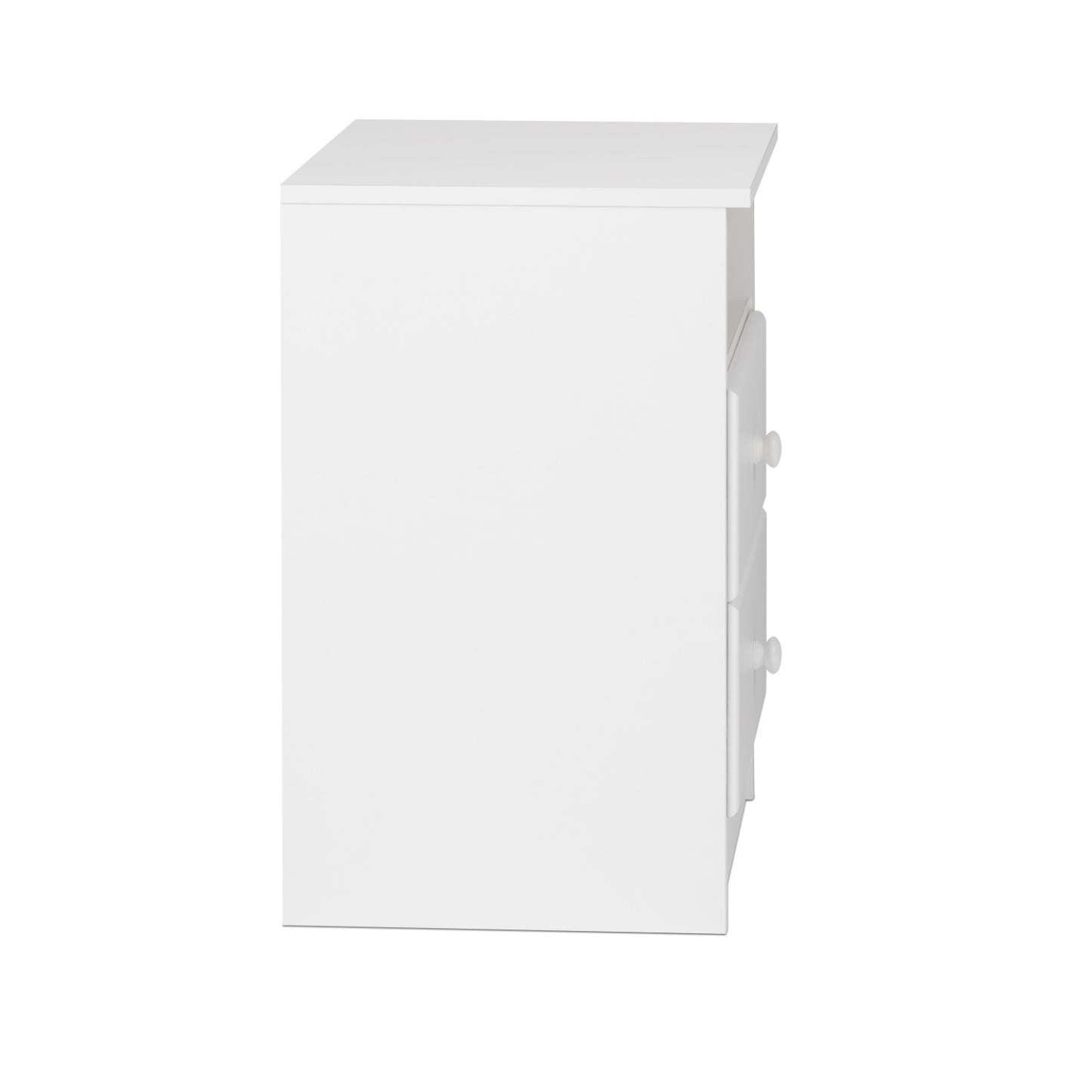 Astrid 2-Drawer Nightstand - Blanc|Table de nuit Astrid à 2 tiroirs - blanche