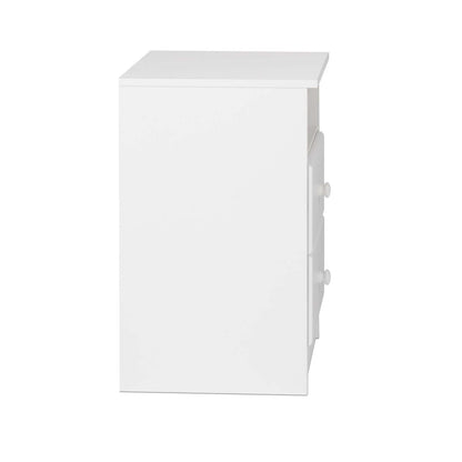 Astrid 2-Drawer Nightstand - Blanc|Table de nuit Astrid à 2 tiroirs - blanche