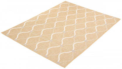 Tapis Neisha Abstract doré 6'7 x 9'6 | D86FHKZD