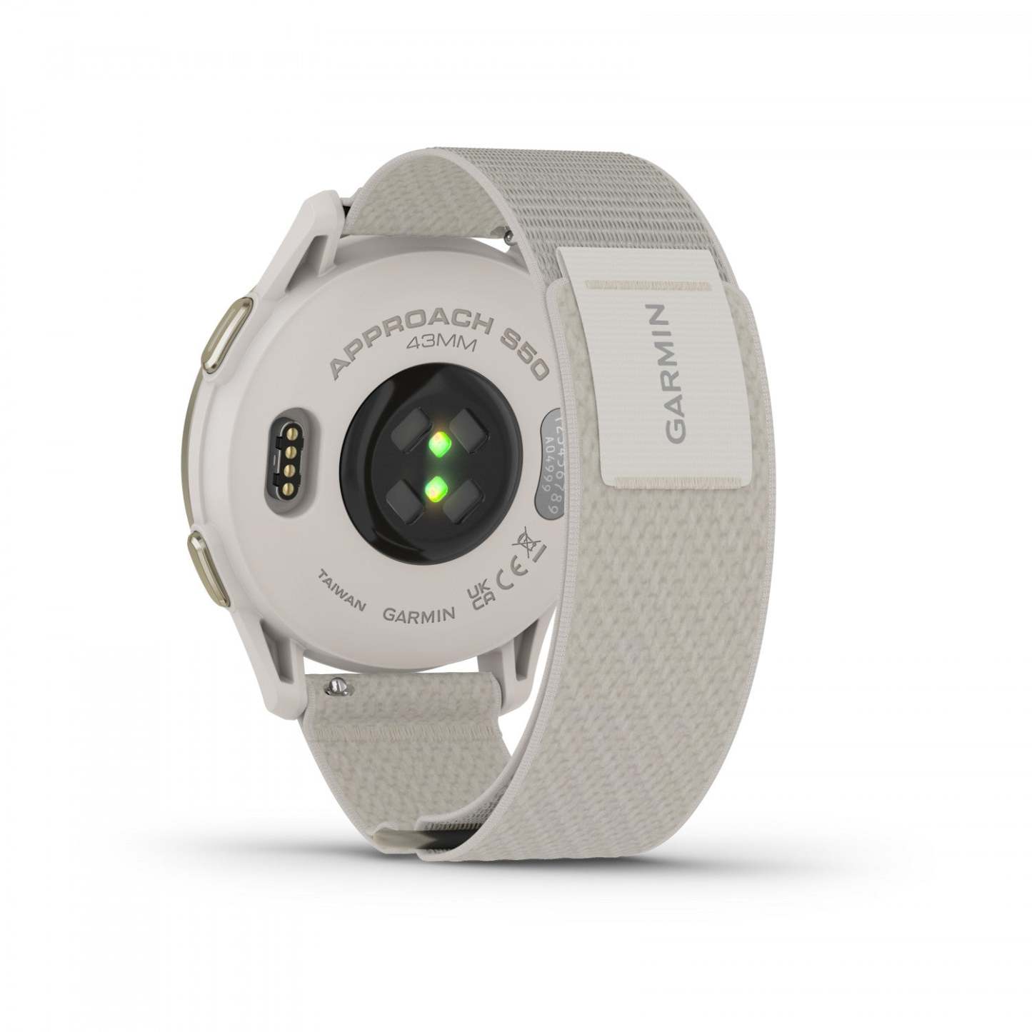Garmin Approach S50 Amoled Montre Intelligente de Golf - Gps, 43 000 Parcours Préchargés | Aluminium Crème Or Bez