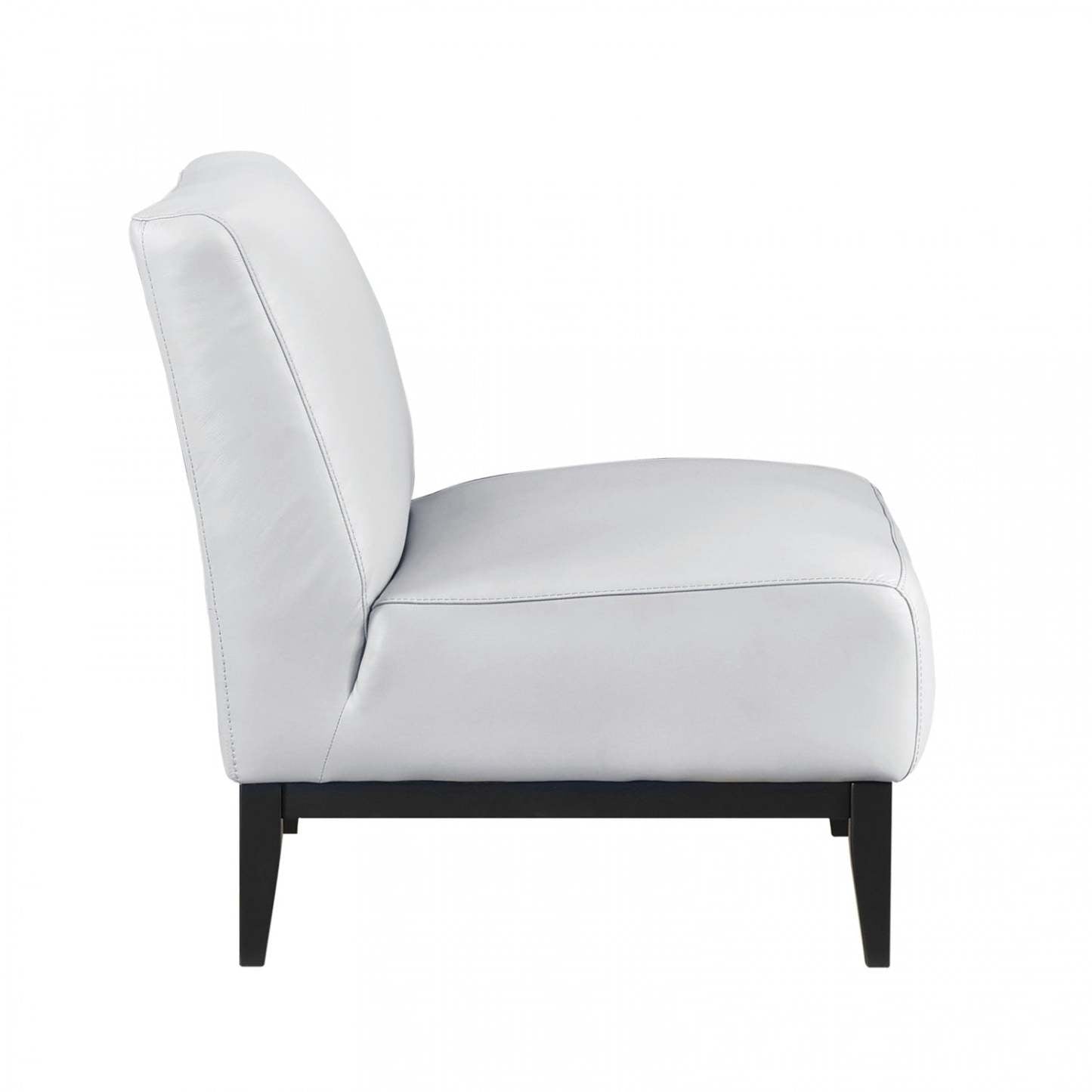 Fauteuil d'appoint Murdock en cuir argenté | Fauteuil D'appoint Murdock En Cuir Argenté