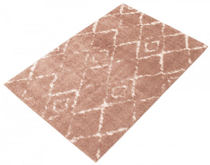 Serafina Pink Shag 3'11 x 6'0 Area Rug|Tapis à poil long Serafina rose 3 pi 11 po x 6 pi 0 po|D86F71ZO