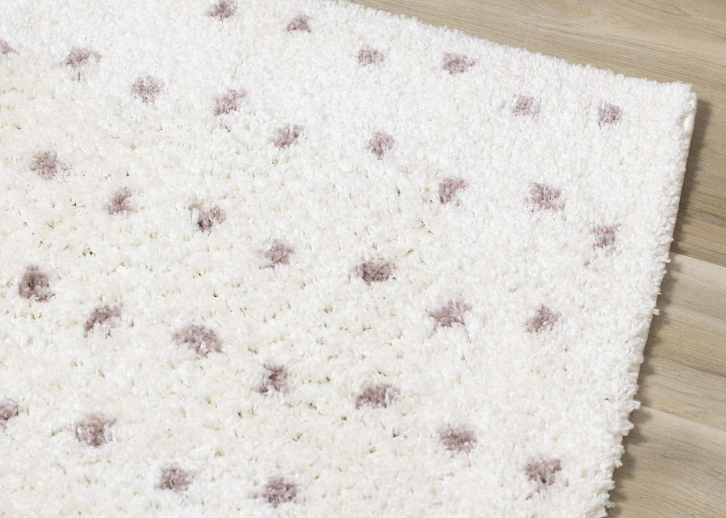 Carpette douce Taylor à motif de pois - 7 pi 10 po x 10 pi 6 po