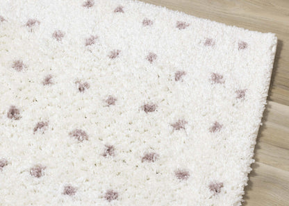 Carpette douce Taylor à motif de pois - 7 pi 10 po x 10 pi 6 po