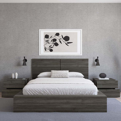 Nordika James Nightstand with 2-Drawers - Grey Oak|Table de nuit James Nordika à 2 tiroirs - chêne gris