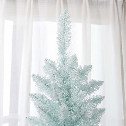 Homcom Arbre de Noël artificiel crayon de 7 pieds avec 500 branches | Homcom Sapin De Noël Artificiel Fin, Sapin De Noël Crayon, Bleu Dégradé