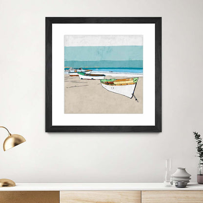 Lined Up Matted and Framed Black 30x30 Wall Art|Œuvre d’art murale encadrée noire et mate « Lined Up » 30 x 30