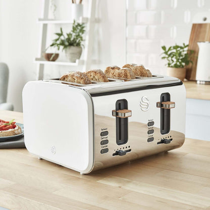 Salton Swan Nordic 4-Slice Toaster - ST14620WHTN|Grille-pain Swan à 4 tranches de style nordique - ST14620WHTN